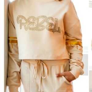 Rebel Athletics cropped sweatshirt suit